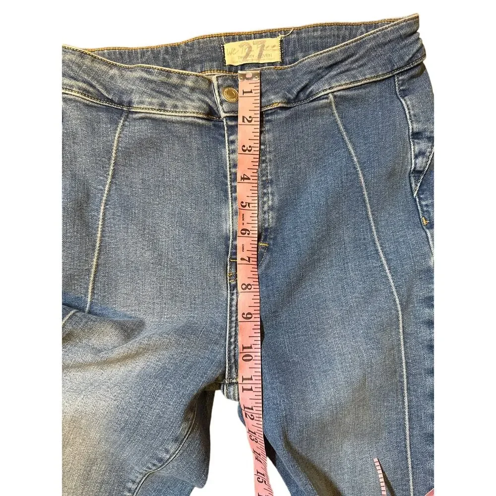 Free People Cross My Heart Jeans in Burnin Blue Booty Love 27 - Picture 6 of 11